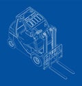 Forklift. Orthography Vector Royalty Free Stock Photo