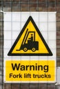 Forklift Warning Royalty Free Stock Photo