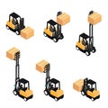 Forklifts, reliable heavy loader, trucks transporting cargo