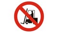 Forklifts trucks prohibited sign