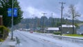 Forks street view on a rainy day - FORKS, WASHINGTON - APRIL 13, 2017 - travel photography