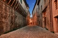 Forli, Emilia Romagna, Italy: ancient alley in the old town