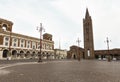 ForlÃÂ¬, Piazza Saffi with the Abbey of San Mercuriale, the very symbol of the city.