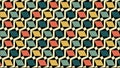 Abstract background of colorful geometric shapes wallpaper design pattern in 70`s style