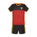 Form of the Belgian football team.The dark Belgian wolf. Belgium single icon in cartoon style vector symbol stock