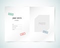 Form blank illustration. Folder, paper, isolated