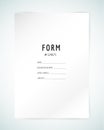 Form blank illustration. Folder, paper, isolated