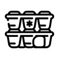 form for ice bartender line icon vector illustration