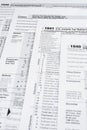 Form 1040 Individual Income Tax return form. United States Tax forms. American blank tax forms. Tax time