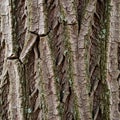 Form an intricate pattern, typical of mature trees like oak (Quercus) Royalty Free Stock Photo