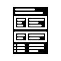 form list glyph icon vector illustration