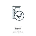 Form outline vector icon. Thin line black form icon, flat vector simple element illustration from editable user interface concept Royalty Free Stock Photo