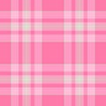 Form plaid textile background, path vector texture seamless. Celtic fabric pattern tartan check in pink and light colors Royalty Free Stock Photo