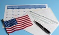 Form 1040 Simplified in postcard envelope for filing taxes