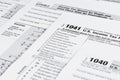 Form 1041 U.S. Income Tax Return for Estates and Trusts. United States Tax forms. American blank tax forms. Tax time