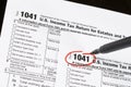 Form 1041 U.S. Income Tax Return for Estates and Trusts. United States Tax forms. American blank tax forms. Tax time Royalty Free Stock Photo