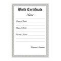 Formal birth certificate template featuring sections Royalty Free Stock Photo
