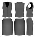 Formal black skirt suit for women Royalty Free Stock Photo