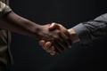 Formal Business trust handshake. Generate Ai
