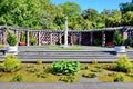 The formal courtyard at the Auckland Domain Winter Garden Royalty Free Stock Photo