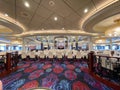 The  Formal Dining Room on the Royal Caribbean Cruise Ship Mariner of the Seas in Port Canaveral, Florida Royalty Free Stock Photo