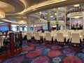 The  Formal Dining Room on the Royal Caribbean Cruise Ship Mariner of the Seas in Port Canaveral, Florida Royalty Free Stock Photo