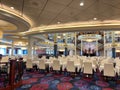 The  Formal Dining Room on the Royal Caribbean Cruise Ship Mariner of the Seas in Port Canaveral, Florida Royalty Free Stock Photo