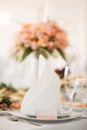 Formal dinner service as at a wedding banque Royalty Free Stock Photo