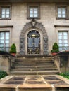 Formal entry and stone stairs