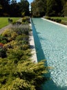 Formal garden with classical fountain