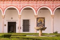 Formal garden with fountain Royalty Free Stock Photo