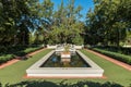 Formal garden with pond at Fairview near Paarl