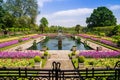 Formal gardens and fountains at Kensington Palace, London Royalty Free Stock Photo