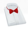 Formal male blank folded shirt template.