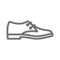 Formal men\'s shoe line icon