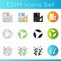 Formal and natural sciences icons set
