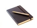 Formal pen on a black notebook Royalty Free Stock Photo