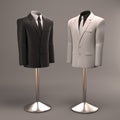 Formal suits on shop mannequins Royalty Free Stock Photo