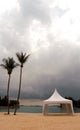 Formal tent on beach