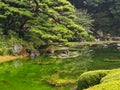 Formal Water Feature, Imperial Palace Gardens, Tokyo, Japan Royalty Free Stock Photo