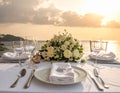 Formal Wedding Table Set For Dining Elegant Celebration Reception Event Table Decoration Royalty Free Stock Photo