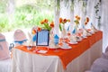 Formal wedding table setting