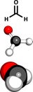 Formaldehyde (CH2O), molecular model