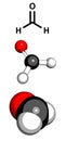 Formaldehyde (CH2O) molecule. Known carcinogenic agent and common indoor air pollutant