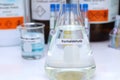 formaldehyde in glass, chemical in the laboratory