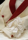 Formalwear tuxedo jacket with wedding garter