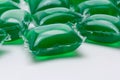 Capsules with laundry liquit detergent Royalty Free Stock Photo