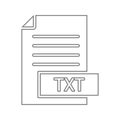 format file txt icon. Element of cyber security for mobile concept and web apps icon. Thin line icon for website design and