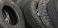 Old truck tires Royalty Free Stock Photo