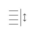 format, height, line, spacing icon. Element of text and typography for mobile concept and web apps icon. Thin line icon for